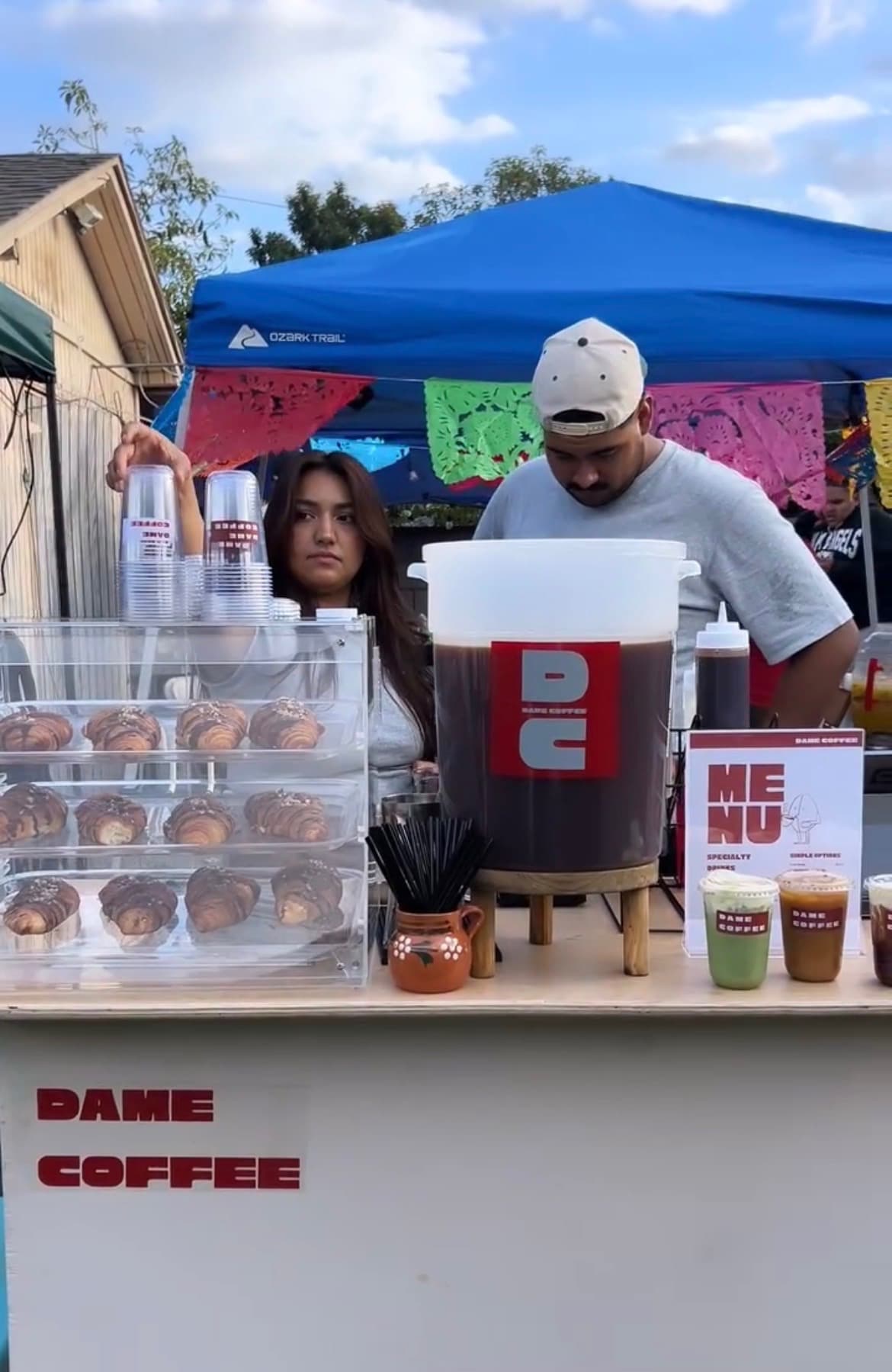 Dame Coffee team serving